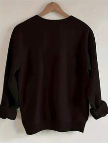 2026 Valentine Outfits For Women Daily Cool Auntie Text Hoodie - Fashion Print Creates  Style, Round Neck Pullover Design, Comfortable Soft Women's Sweatshirt Loose And Comfortable Valentine's Day - Màu Xám nhạt - Xem 11