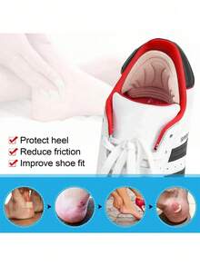 2/5 Pairs Insoles Patch Heel Pads For Sport Shoes Adjustable Size Antiwear Feet Pad Cushion Insert Insole Heel Protector Back Sticker,Shoes And Boots Accessories, Back To School Supplies