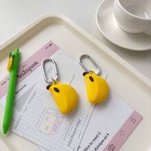 Cute Cartoon Banana & Apple AirTag Anti-Lost Protective Case Compatible With Apple AirTag, 3D Silicone Protective Case Compatible With Airtag, Apple Protective Case, Tracker Protective Case, Keychain Anti-Lost Gadget - Multicolor - View 6