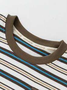 mini bala Boys Two-Layer Cotton Long Sleeve Tee Soft Breathable Stylish Casual Top - Coffee White Tone - View 6