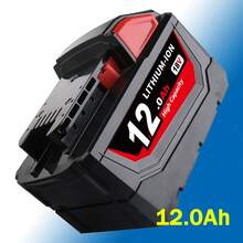 Replacement For Milwaukee M18 Battery 12.0Ah High Output Compatible With Milwaukee 18V Battery 48-11-1880 48-11-1850 48-11-1860 And 18 Volt Cordless Power Tools - 1pack 12.0Ah | Red&Black - 查看 8