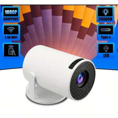 1 قطعة جهاز عرض صغير كامل الوضوح 4K 1080P، جهاز عرض ذكي مع واي فاي 5 جيجا، بلوتوث 5.0، تصحيح تلقائي للميل، نظام أندرويد 11، جهاز عرض محمول، جهاز عرض USB، قابل للدوران 180 درجة للهاتف/عصا التلفزيون/الكمبيوتر المحمول، جهاز عرض لاسلكي/سلكي منزلي صغير