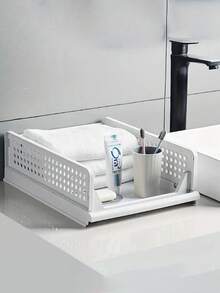 2 Pieces Foldable Plastic Storage Box Set, Stackable Drawer Baskets For Wardrobes, Cabinets, Kitchens, Bathrooms, And Offices - Versatile Storage Boxes For Home, Kitchen, Bathroom, And Office Use