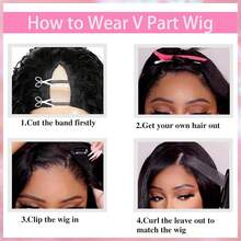 DZfirst Tóc giả sợi tổng hợp kiểu dáng mới, xoăn bồng bềnh, rẽ ngôi chữ V, dài 16 inch, mềm mại, xoăn nhẹ, che phủ toàn bộ đầu, rẽ ngôi chữ V, không cần để lộ tóc thật, kiểu tóc giả nửa đầu cài kẹp. - màu đen - Xem 7