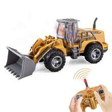 1:30 Scale Remote Control Bulldozer Toy Truck - Children's Engineering Toy Car With Lights, Ideal Tractor Toy For Boys Aged 6-12+, Best Christmas And Birthday Gift For Kids - Multicolor - View 1