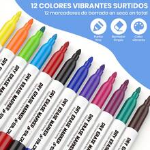 Slidurx 12/24pcs Low Odor Fine Tip Whiteboard Markers, 12 Colors, Fine Tip Colored Markers - Multicolor - View 5
