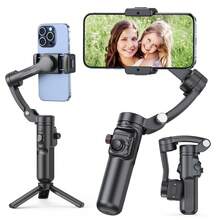 Dreiachsige Stabilisierung, professioneller, verwacklungsfreier, stabiler Selfie-Stick, intelligente Nachverfolgung, Unterstützung für Gesichts- und selbstgewählte Zielverfolgung, Multifunktionstaste, abnehmbare Fernbedienung, kostenlose Joystick-Bedienung, dedizierte App für mehr Spielspaß, kompatibel mit Apple- und Android-Smartphones.