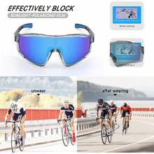 deportivas polarizadas para hombre mujer, conducción, pesca, ciclismo, bicicleta de montaña, protección. - Sombra Azul Cristal - Ver 11