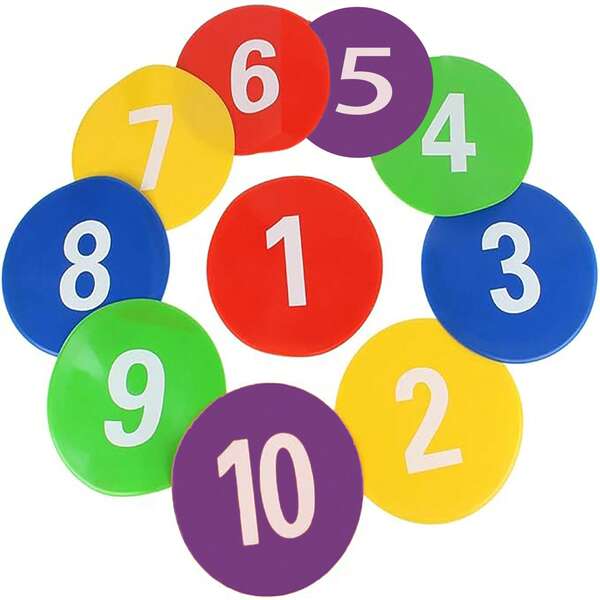 Set di segnali di marcatura a macchia multicolore, segnali digitali per campo da calcio, segnali di marcatura a macchia antiscivolo per l'allenamento di calcio