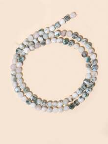 Cuentas de piedras naturales, cuentas sueltas de obsidiana, jade birmano, ojo de tigre, redondas y lisas, piedras preciosas de curación de energía para hacer joyas, pulseras y collares DIY