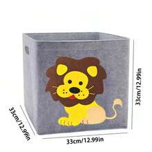 毛毡收纳篮家用收纳盒桌面收纳盒，可收纳零食、玩具、脏衣服、杂物，可爱卡通风格