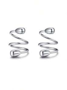 2PCS Non-Piercing Clip On Nipple Rings, Adjustable Dangling CZ Breast Jewelry For Women Stainless Steel Faux Piercing Jewelry