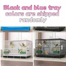 1pc Foldable Metal Bird Cage With Tray, Food Bowl, Perch - Sturdy Compact Design For Indoor Use, Suitable For Pigeons, Parrots, Cockatiel, Small Birds, With Anti-Escape Welded Design, For Breeding & Display, Easy To Clean, Space-Saving - Multicolor - View 12