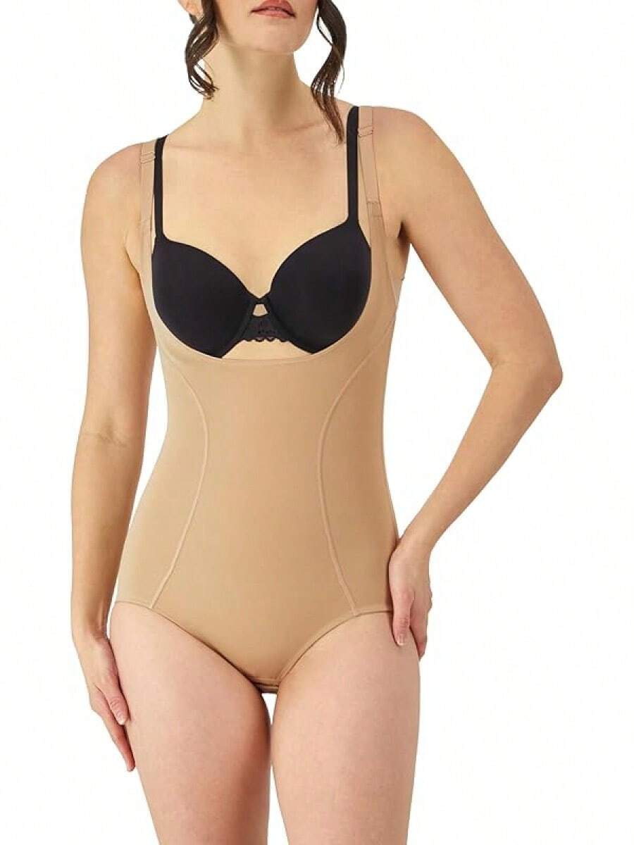 Women's Open Bust Shapewear, Wear Your Own Bra Smoothing Shapewear Briefer, Popular Shapewear Women - 身體米色 - 查看 1