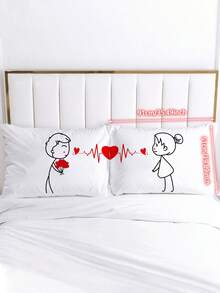 1對人像圖案枕套不附帶枕芯 - 彩色 - 查看 6