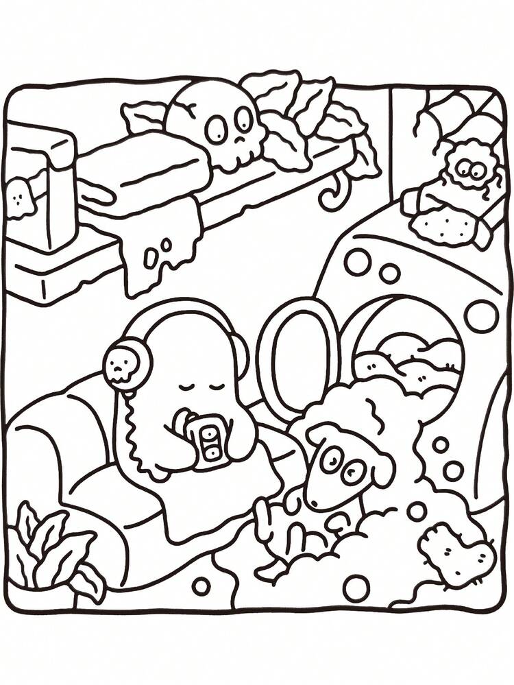 1 pieza Cozy Coloring Book [Cute] Libro para colorear con dibujos de criaturas adorables. Libro de pintura Montessori, juguete creativo y fácil de colorear con líneas. Ideal para Navidad, Halloween. [Esencial hecho a mano] Útiles escolares para la vuelta al cole. Juguetes de rompecabezas para la primera infancia. - Unitalla - Añade 5