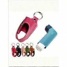 1pc Asthma Inhaler Storage Bag, Cough Spray Bottle Storage Bag, Portable PU Leather Adult Asthma Inhaler Box, Inhaler Does Not Include, Antibacterial Spray Bottle Storage Bag, Portable Medicine Bottle Storage Bag, Leather Box (Only Storage Bag) Spray Cough Inhaler Bracket Storage Bag - Màu sắc ngẫu nhiên (1 cái) - Xem 1