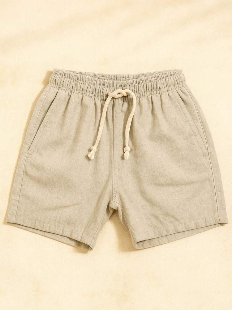 Kit 2 Shorts Bermudas Mauricinho Masculino Linho Premium Casual Confortável Praia Verão Final de Ano - Preto - Visão 2