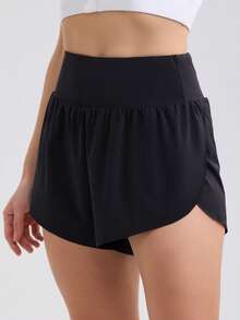 HOTSUIT Women's 2 In 1 Running Shorts - 黑色 - 查看 4