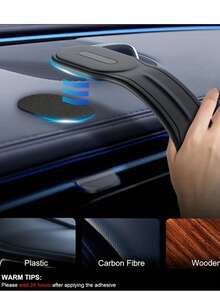 柔性磁吸车载手机支架 - 可调节铝合金臂，360°旋转，可塑形设计，可自定义观看角度，无夹子，防刮擦防震，通用型，适用于及所有智能手机