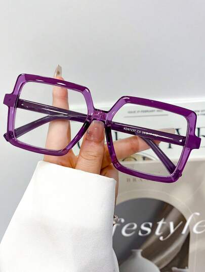 Nouvelles lunettes de mode unisexes à grand cadre vintage rayé carré, lunettes artistiques minimalistes de haute qualité pour un usage quotidien et polyvalent