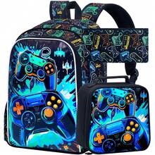 3pcs Backpack For Boys And Girls, Vacation Party Lightweight Large Capacity Roller Game Machine School Bookbag