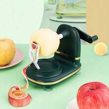 1pc Easy-Twist Apple Peeler Manual Multi-Functional Fruit Peeling Tool With Durable Green Black Design Effortless Apple Peeling For Home Kitchen No Electricity Needed - màu xanh lá cây nhạt - Xem 6
