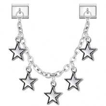 Pulseira modular DIY de duas voltas, decorada com flores, borboletas, corações, estrelas e luas. Ideal como presente para amigos e casais, perfeita para o Natal, Ano Novo, Halloween e Dia dos Namorados. Design encantador, feita em aço inoxidável. - M292969 M292970 - Ver 3