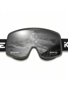 Kapvoe 新款男女通用滑雪板护目镜滑雪雪地摩托防风防雾滑雪滑冰护目镜，带双层镜片，适用于滑雪、单板滑雪、登山和其他冬季户外运动