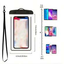 1个精心制作的防水手机壳，采用优质PVC材料经特殊工艺处理，防水性能和密封性极佳，方便实用的PVC手机袋。 - 彩色 - 查看 5