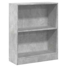 Libreria Larryhot Grigio Cemento 60x24x76 cm Legno ingegnerizzato, resistente e durevole, facile da montare, stile decorativo, adattA, Per riporre soprammobili, statuette, libri, piccoli oggetti, ecc. - Grigio - Visualizzare 2