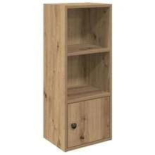 Libreria Larryhot in rovere artigianale 31x24x77 cm in legno ingegnerizzato, resistente e durevole, facile da montare, stile decorativo, adattA, Per riporre soprammobili, statuette, libri, piccoli oggetti, ecc. - Castano - Visualizzare 2