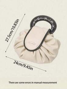 1 pièce Sac à maquillage à cordon de serrage, Pochette de rangement pour pinceaux de maquillage, Sac de toilette portable de voyage, Design à cordon de serrage, Multicolore, Grande capacité, Sac organisateur de cosmétiques pour les soins de la peau, à la maison et en voyage