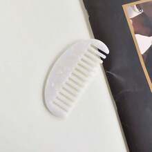 1pc Personalized Name Large Letter Custom Wedding Bridesmaid Gift Hair Comb Brush Acetate Hair Comb, Customized Tortoiseshell Hair Comb, Wide-Tooth Hair Comb, Marble Hair Comb, Bridesmaid Gift, Birthday Gift. Shunfa Anti-Static Electricity - Multicolor - View 6