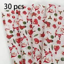 60/30/10 ورقة بنمط رجل الزنجبيل للكريسماس - مقاس 50.8x35.56 سم بتصميم رجل الزنجبيل والنقاط المتداخلة، ورق خفيف الوزن للتغليف الواقي للهدايا، حماية العناصر الهشة، ديكور العطلات (شرائط قصب السكر الزرقاء، نجوم)، ديكورات رجل الزنجبيل، تغليف احتفالي، طراز احتفالي، تغليف موسمي، ديكورات احتفالية، منظمو الحفلات ، ديكورات ، بيجامات ، هدايا ، ديكور - سانتا كلوز - مشاهدة 13