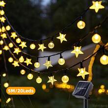 1 包 LED 太阳能灯串、户外水晶球灯、太阳能供电的彩色仙女灯、泡泡球灯、星星灯、花园、草坪、露台、庭院、阳台、栅栏、门廊、树木、帐篷、露营装饰照明