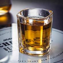2.5 盎司/70 毫升厚底小酒杯，透明方形龙舌兰酒散装浓缩咖啡小酒杯，适用于伏特加、威士忌、龙舌兰酒、浓缩咖啡、利口酒和烈酒 - 透明 - 查看 8