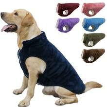 Metglad Giacca per cani, giacca invernale calda per cani, gilet resistente al freddo per cani con bottoni a scatto, gilet in doppio strato di lana adatto per cani di taglia grande, media e piccola - Anguria Rosa - Visualizzare 1