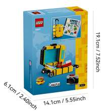 LEGO 184pcs Yellow Travel Suitcase, Suitable As Children's Gift - 40817 - View 6