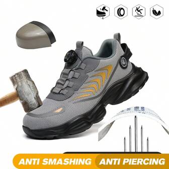 Lightweight Safety Shoes Steel Toe Sneakers For Men Women Comfortable Puncture Work Shoes Indestructible Sneakers