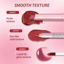 BestLand 6Pcs Matte Liquid Lipstick + Lip Liner Pens Set, One Step Lips Makeup Kits Pigment Velvety Nude Lip Stain Waterproof Long Wear Lip Gloss Make Up Gift Set (Classic Allure Set) - 第 5 組 - 查看 9
