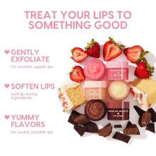 ColourPop Fresh Kiss Exfoliating Lip Scrub - Nourishing Lip Exfoliator To Gently Buff & Soften Skin - Enriched With Cocoa & Shea Butter To Lock In Moisture - Strawberry Milk (0.37 Oz) - Bánh vani - Xem 6