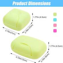 Boîte à savon de voyage créative et portable avec couvercle, étanche et imperméable, boîte de rangement pour savon fait main/savon de toilette, récipient à savon de lessive pour la maison avec couvercle et verrou, plateau de rangement portable pour fournitures de salle de bain (couleur aléatoire)