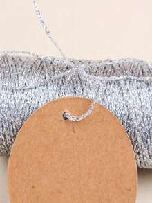 1 لفة سلك فضي 1 مم لل- DIY في عيد الميلاد، حبل تغليف صندوق هدايا عيد الميلاد، حبل ربط، حبل بطاقة، مناسب لديكور حفلات عيد الميلاد والأعياد