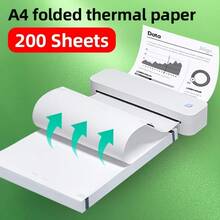 Thermal Printer Paper 8.27 X 11.69 Inch A4 Size, Quick-Dry Writing Avaliable, Advanced Thermal Printing, Thermal Paper Compatible With A40/A80 And Other A4 Portable Thermal Printer