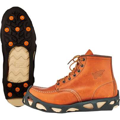 Ergodyne TREX 6304 - Tacos de tracción para hielo con 12 agarres de acero al carbono, color negro, tamaño mediano