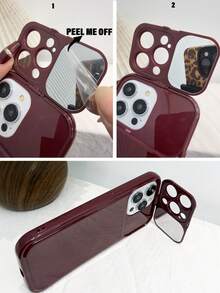 حالة هاتف TPU مع مرآة بشكل قلب، غطاء واقي متوافق مع أجهزة 7 8 7Plus 8Plus X XS XR XSMAX 11 11PRO 11PROMAX 12 12PRO 12PROMAX 13 13PRO 13PROMAX 14 14PRO 14PROMAX 15 15PRO 15PLUS 15PROMAX 16 16Pro 16Plus 16Proma متوافق مع iPhone17 متوافق مع iPhone17Air متوافق مع iPhone17PRO متوافق مع iPhone17PROmax هدية عيد ميلاد باللون الأحمر الكرزي، حفلة، ذكرى، ربيع - عنابي اللون - مشاهدة 8
