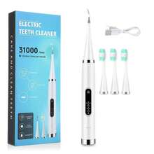 Electric Toothbrush,Electric Teeth Cleaner, Teeth Whitening Dental Calculus Scaler Plaque Coffee Stain Tartar Removal 5 Adjustable Modes 500mAh Rechargeable High Frequency Oral Tools