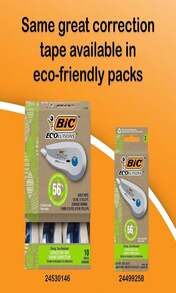 BIC Wite-Out Brand EZ Correct Grip Correction Tape, 198 Feet, 2-Count Pack Of White Correction Tape, Fast, Clean And Easy To Use Tear-Resistant Tape Office Or School Supplies - MàuC - Xem 2