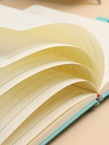 1pc A6 Hardcover Notebook With Bookmark Ribbon - Soft Cover Business Diary, School Supplies, Stationery, Back To School Essential, Study Notebook